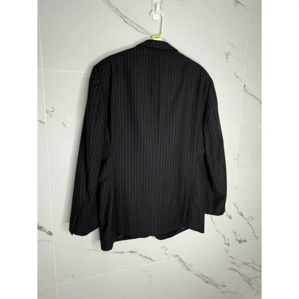 Brooks Brothers Blazer Mens 44R Gray Pinstripe Wool Cashmere Sport Coat 2 Button